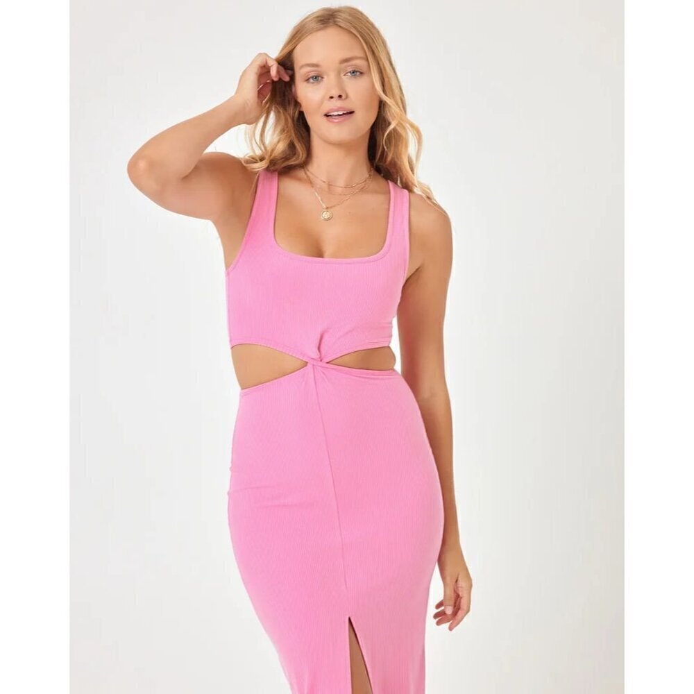 L*SPACE Skyler Cover-Up Dress in Guava Size Small - Picture 13 of 13